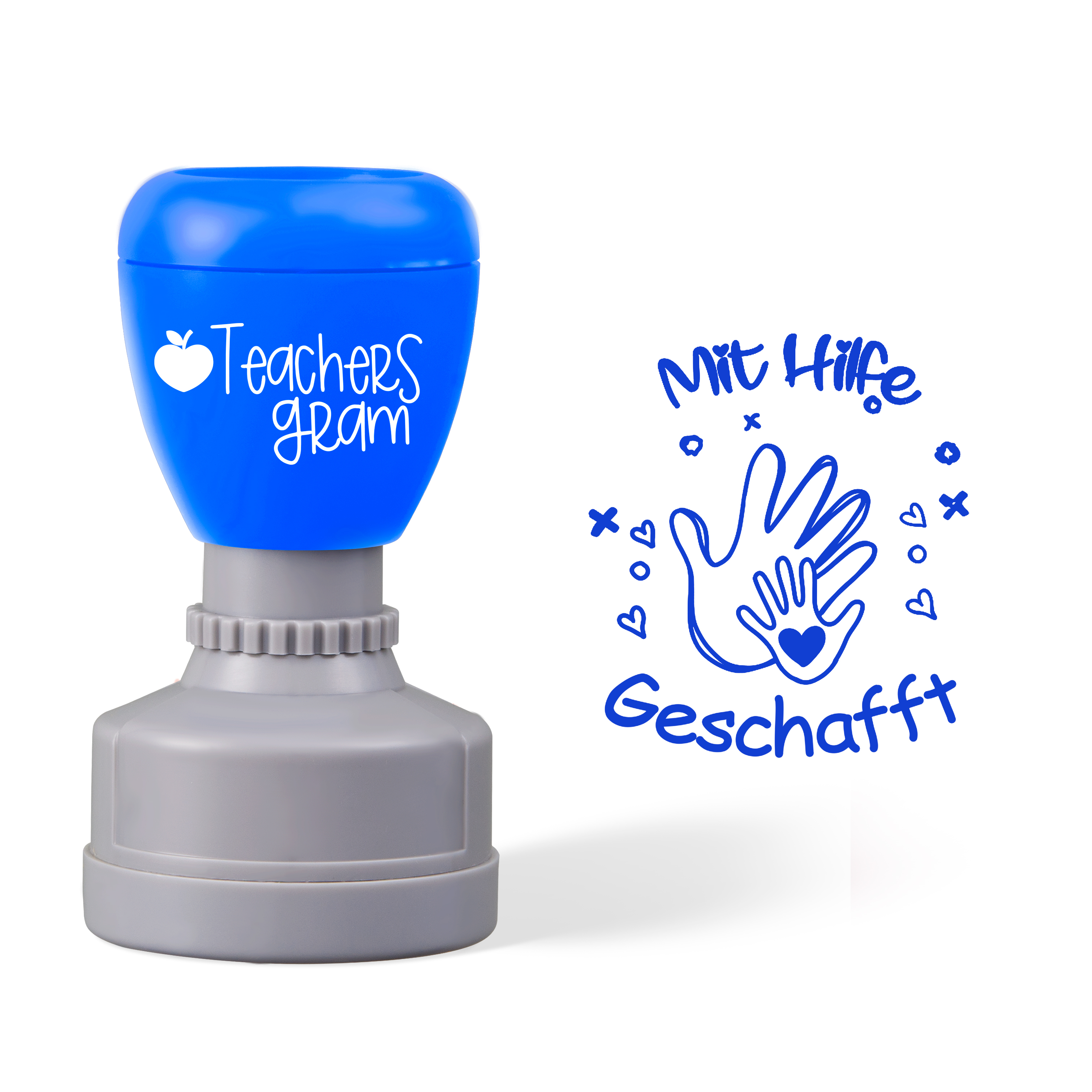 Mit Hilfe Geschafft German Teacher Stamp