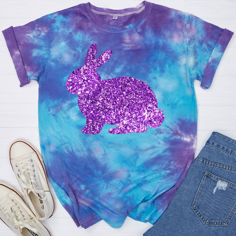 Glitter Easter Peeps Teacher Tie-dye T-Shirt