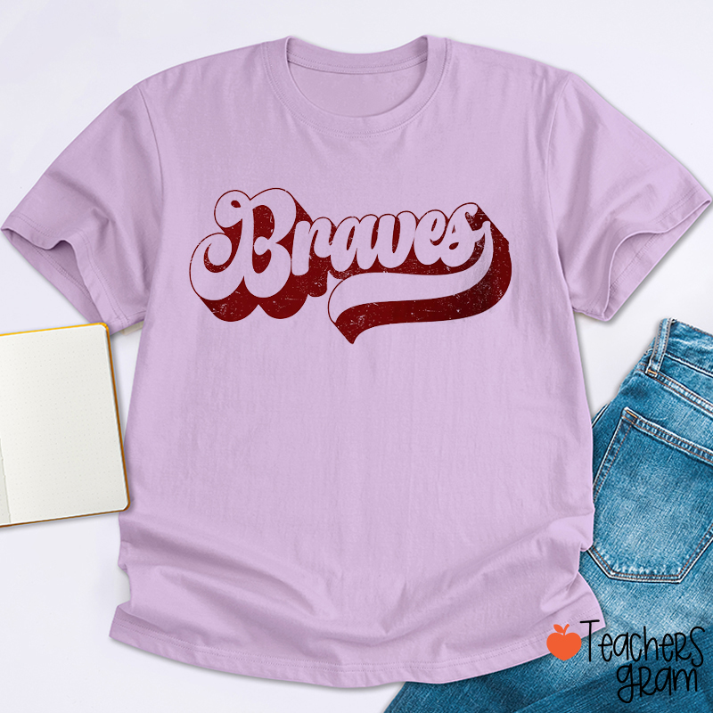 Personalized Mascot Hollowing Out School Spirit Teacher T-Shirt