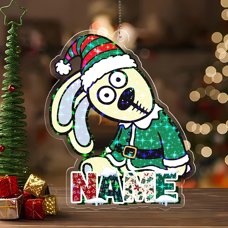 Personalized Name Book Characters Teacher Ceramic Christmas Ornament