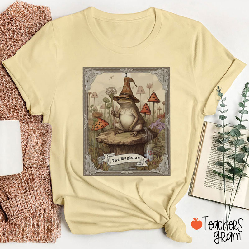 The Magician Frog Tarot Teacher T-Shirt