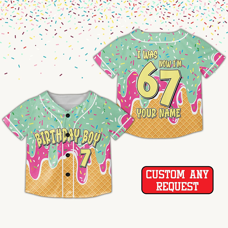 Dripping Six Seven Birthday Class Baseball Jersey