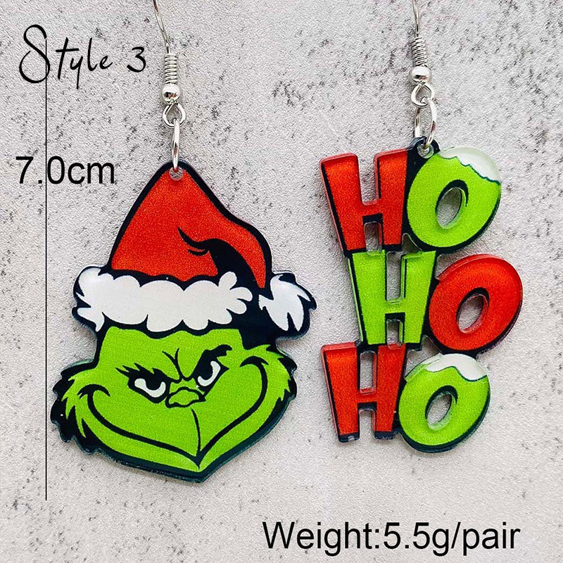 Mean Guy Ho Ho Ho Teacher Acrylic Earrings