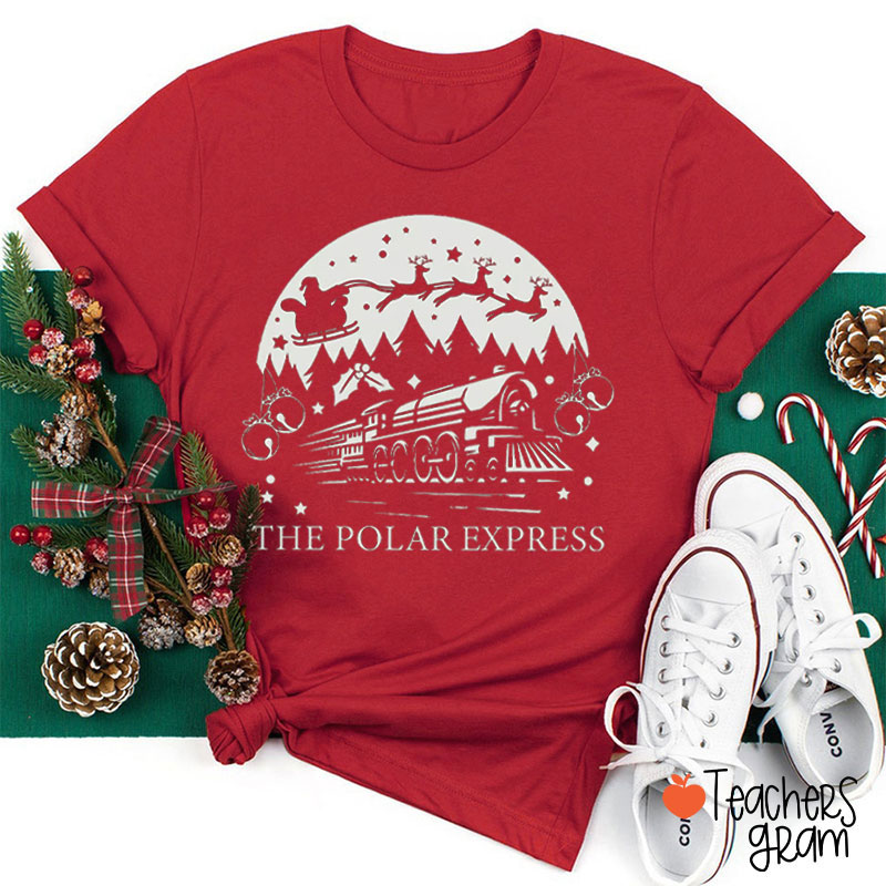 The Polar Express Christmas Vibes Teacher T-Shirt