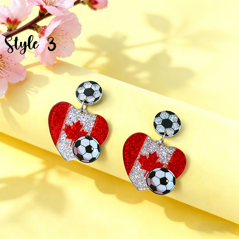 Soccer Lover Teacher Acrylic Earrings