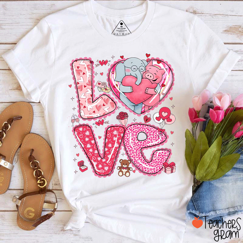 Love Book Characters Teacher T-Shirt