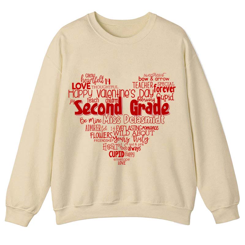 Personalized Teacher's Valentine's Day Teacher Sweatshirt