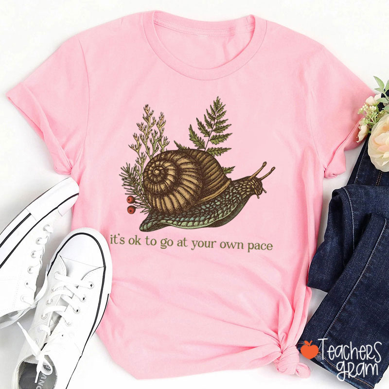It's Ok To Go At Your Own Pace Teacher T-Shirt