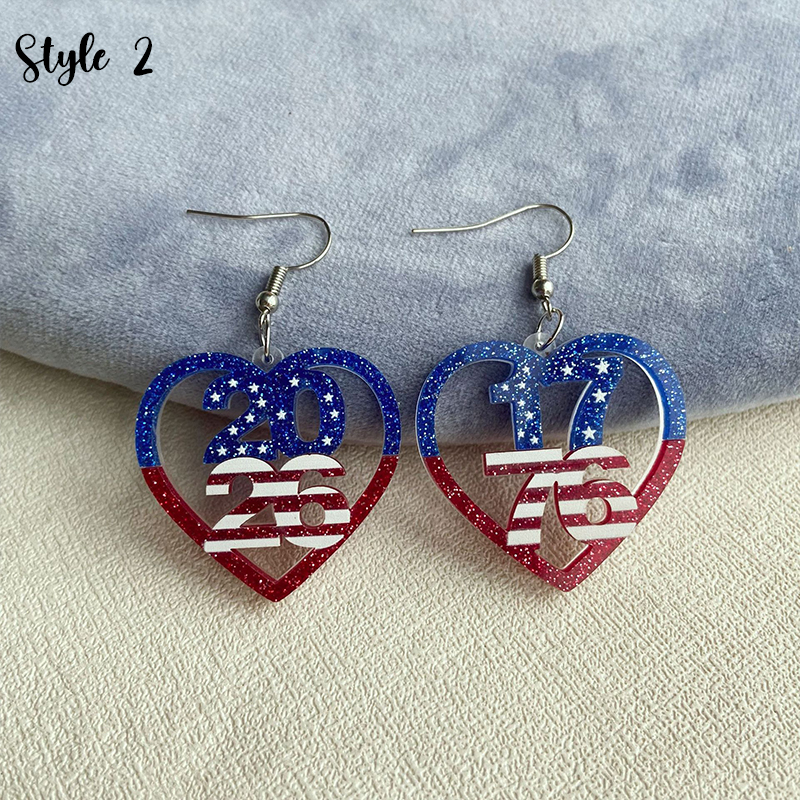 USA 250th Anniversary Teacher Acrylic Earrings
