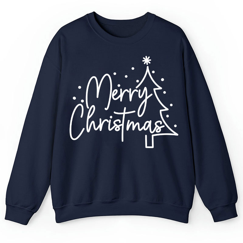 Merry Christmas Simple Christmas Teacher Sweatshirt