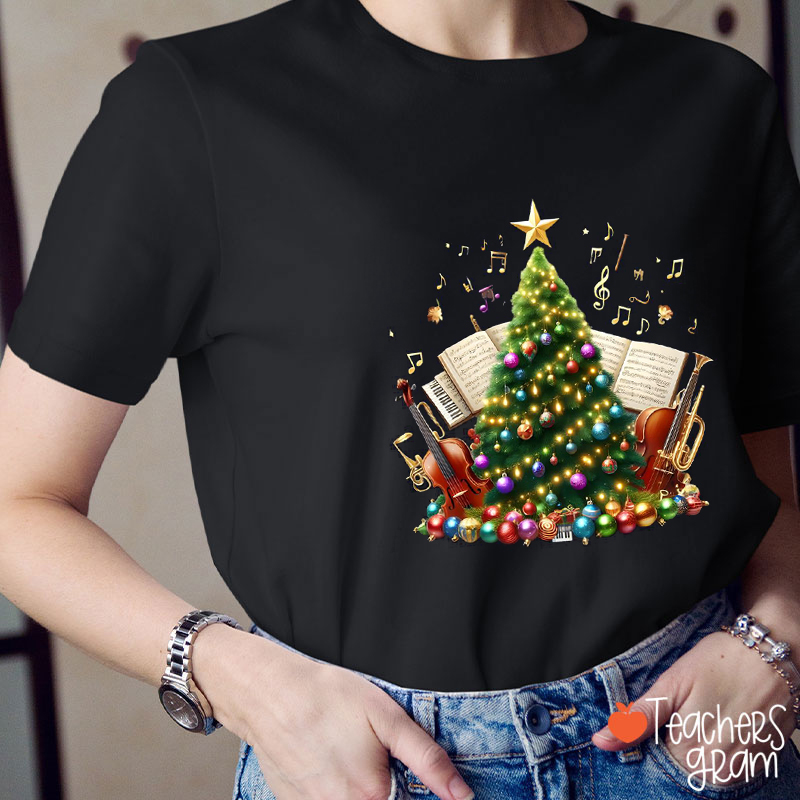 Christmas Tree Symphony Music Teacher T-Shirt