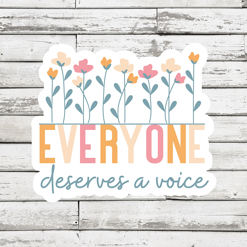Everyone Deserves A Voice Teacher Stickers