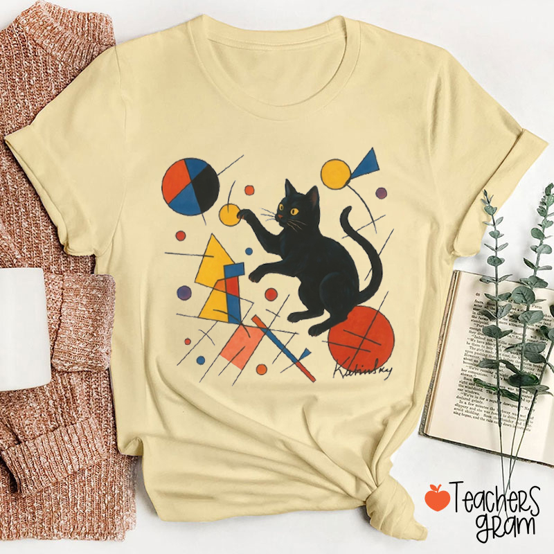 Kandinsky Cat Teacher T-Shirt