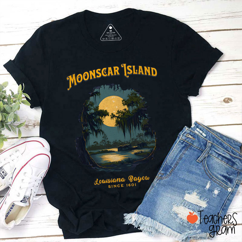 Moonscar Island Louisiana Bayou Teacher T-Shirt