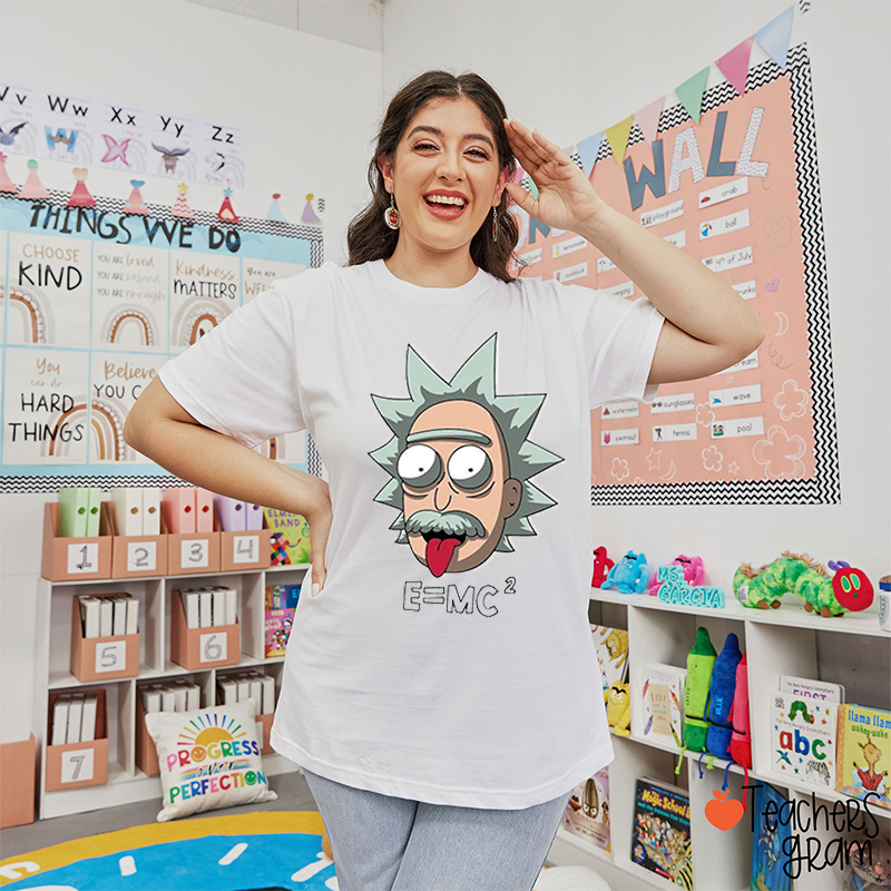 Einstein Cartoon Icon Teacher T-Shirt