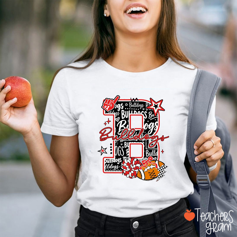 Personalized Mascot Sport Letter Teacher T-Shirt