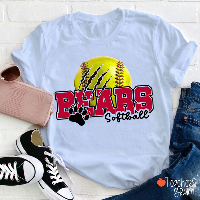 Personalized Mascot Colorful Sport School Spirit Teacher T-Shirt