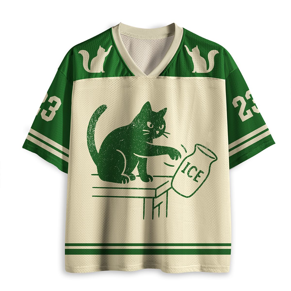 Personalized Cat No Ice Teacher Mesh Jersey