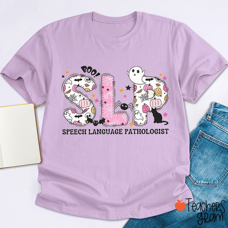 Boo SLP Cute Halloween Cutie Teacher T-Shirt