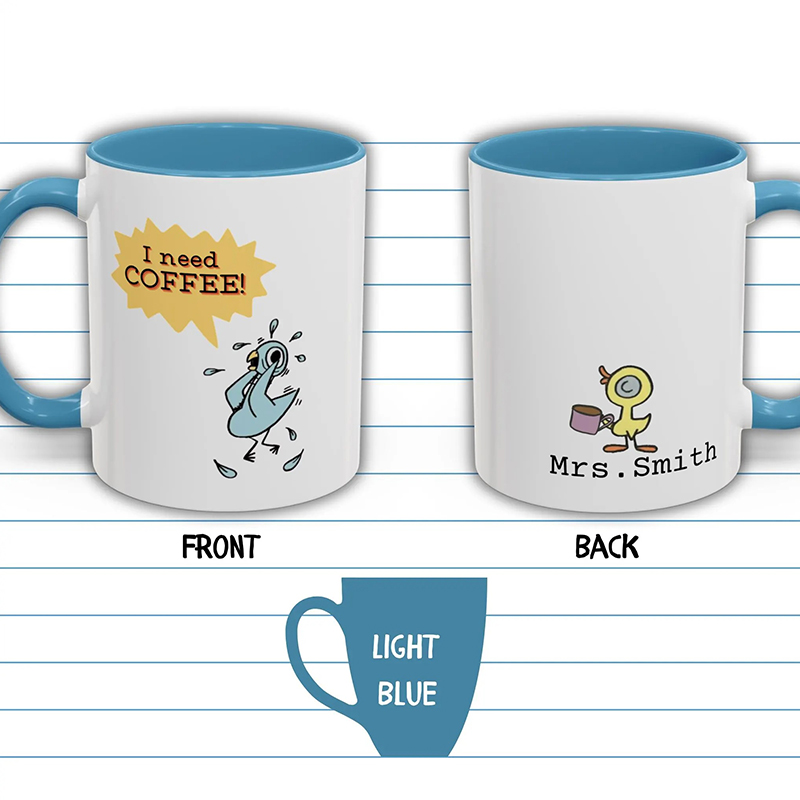 Personalized Name I Need Coffee Teacher Mug