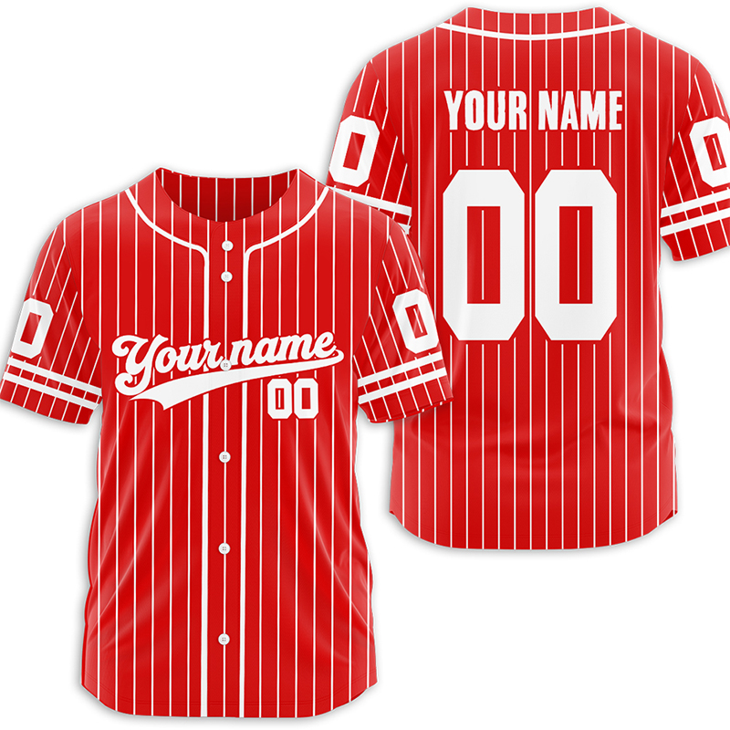 Personalized Name And Number Stripes Teacher Baseball Jersey