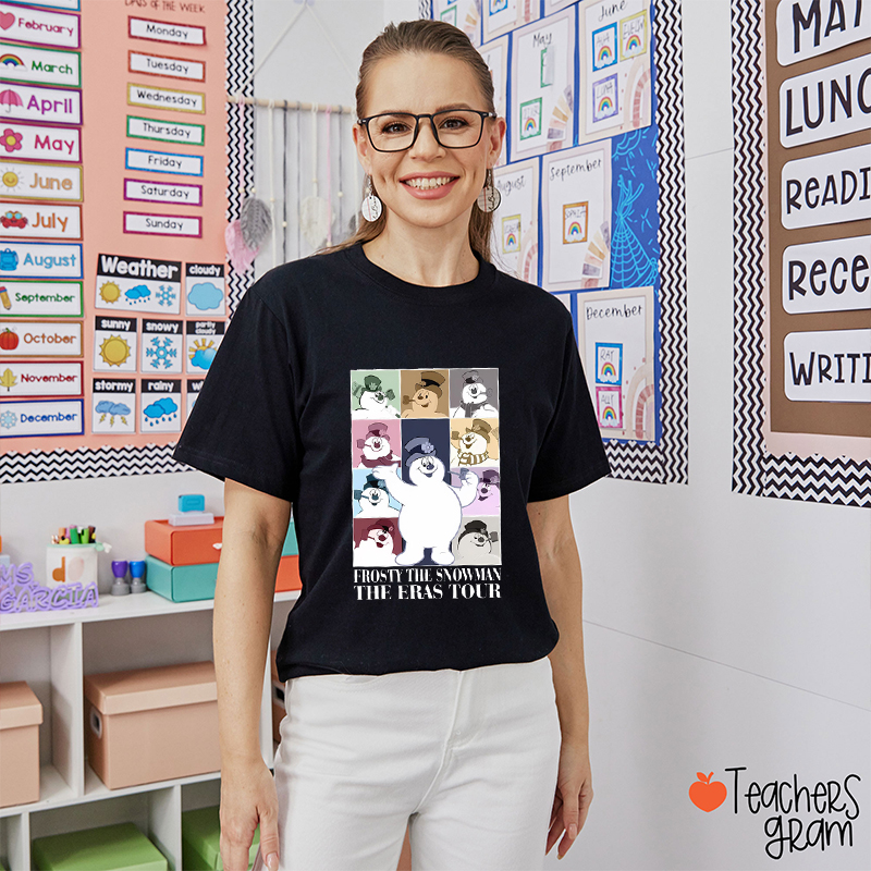 Frosty Snowman The Eras Tour Teacher T-Shirt