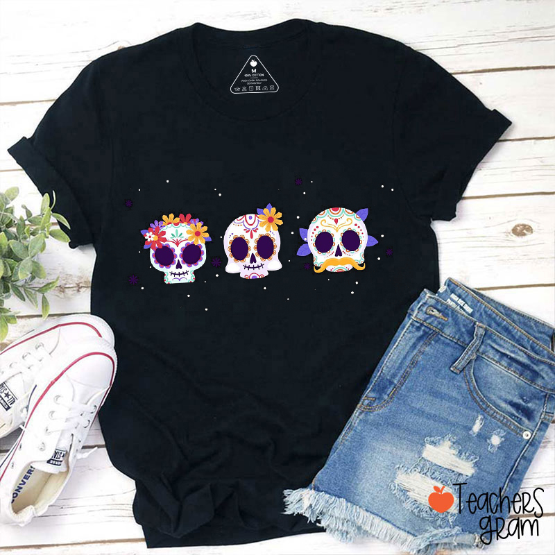 Dia De Los Muertos Sugar Skull Spanish Teacher T-Shirt