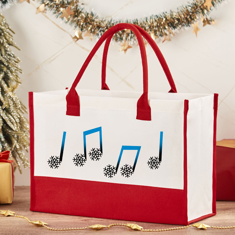 Snowflake Note Teacher Cotton Tote Bag
