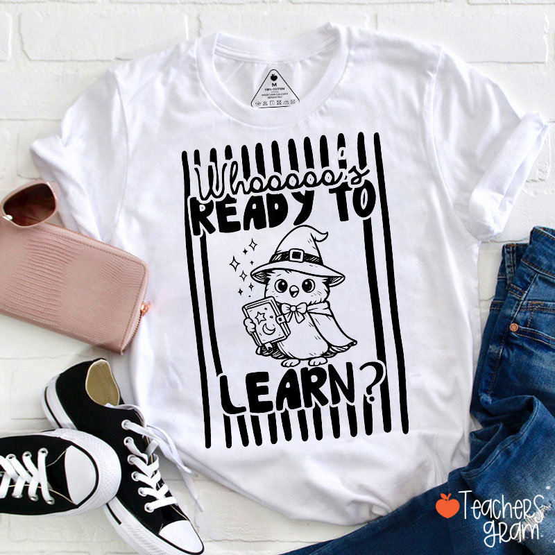 Personalized Vintage Halloween Cute Ghost Dog Owl Bat Otter Pun Teacher T-Shirt