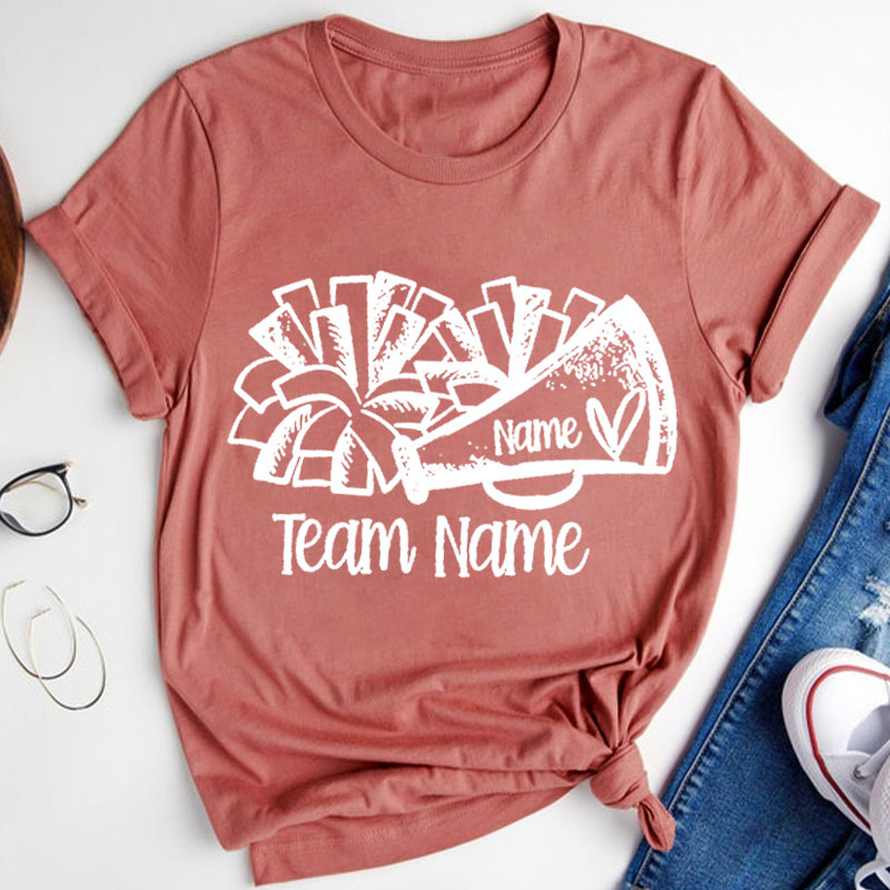 Personalized Cheerleading Team Name And Your Name Teacher T-Shirt
