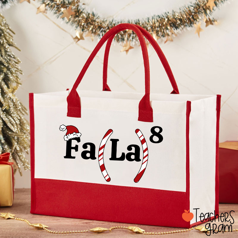 Fala Fun Numbers Christmas Teacher Cotton Tote Bag