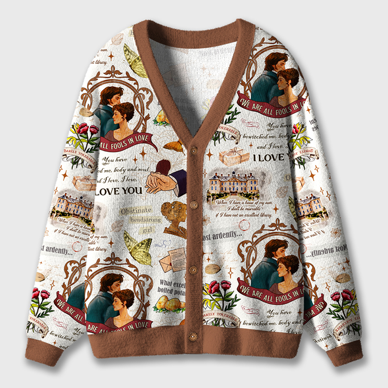 We Are All Fools In Love Teacher Ugly Cardigan Sweaters