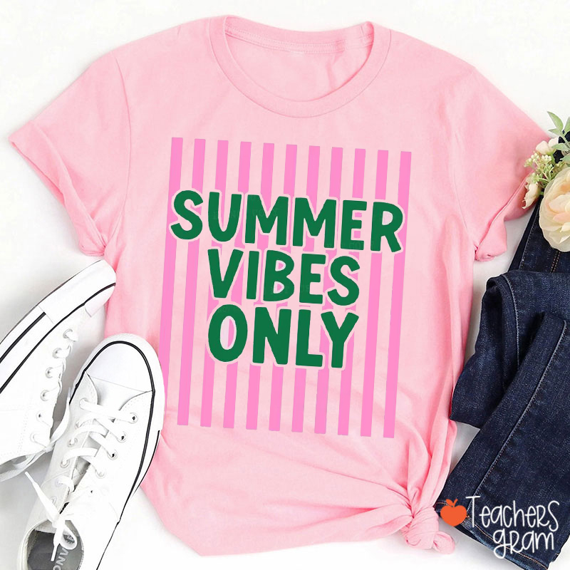Personalized Comfort Colors Summer Vibes Teacher T-Shirt