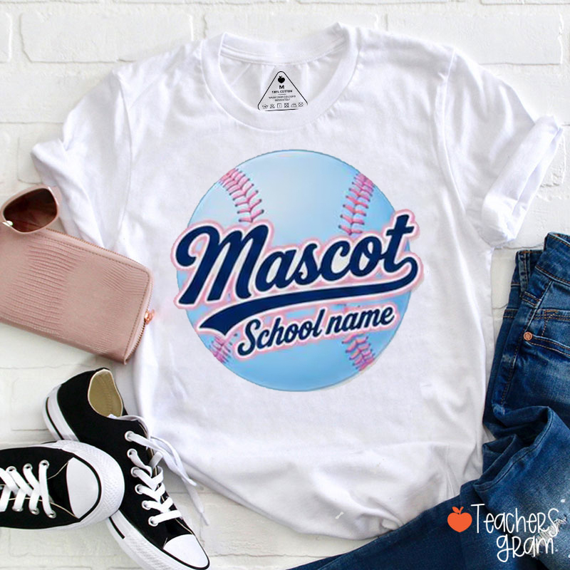 Personalized Mascot And School Name Teacher T-Shirt