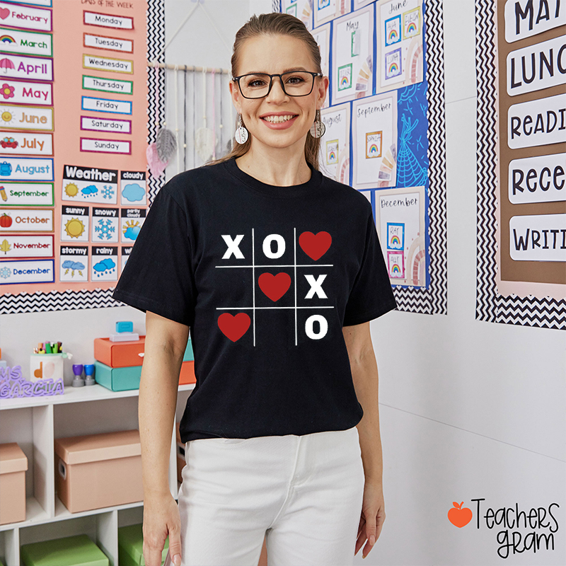 XOXO Heart Teacher T-Shirt