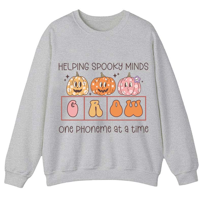 Helping Spooky Minds Grow Teacher Sweatshirt