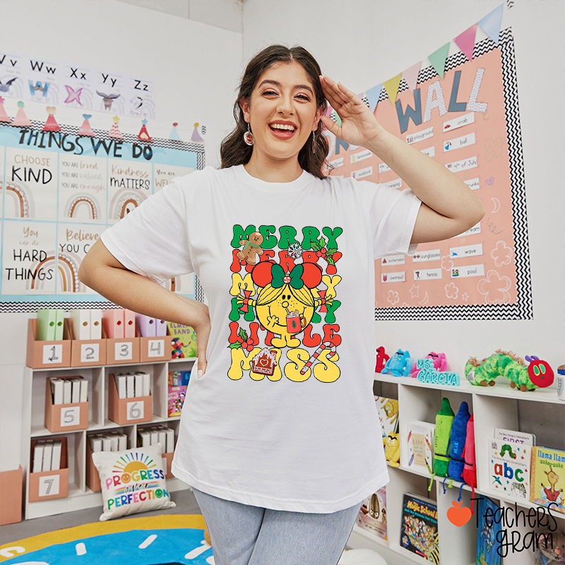 Merry Merry Little Miss Teacher T-Shirt