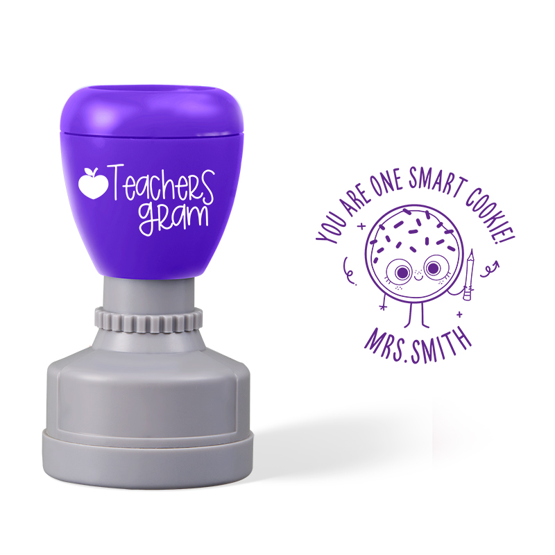 Personalized Name You Are One Smart Cookie Teacher Stamp