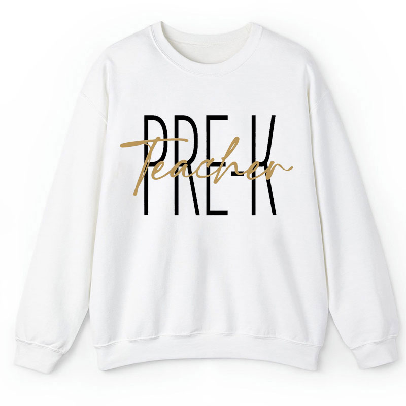 Personalized Color Text Teacher Sweatshirt