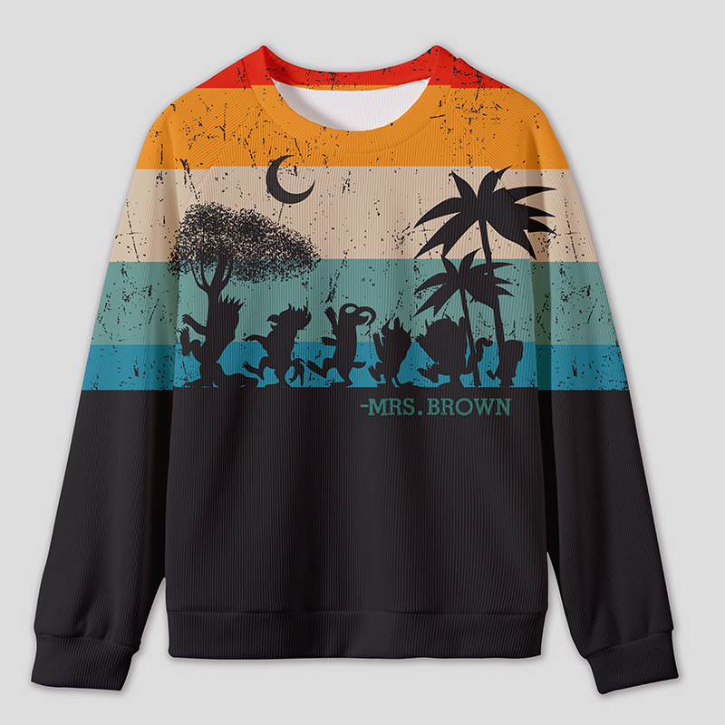 Personalized Name The Wild Things Teacher Knit Sweatshirt