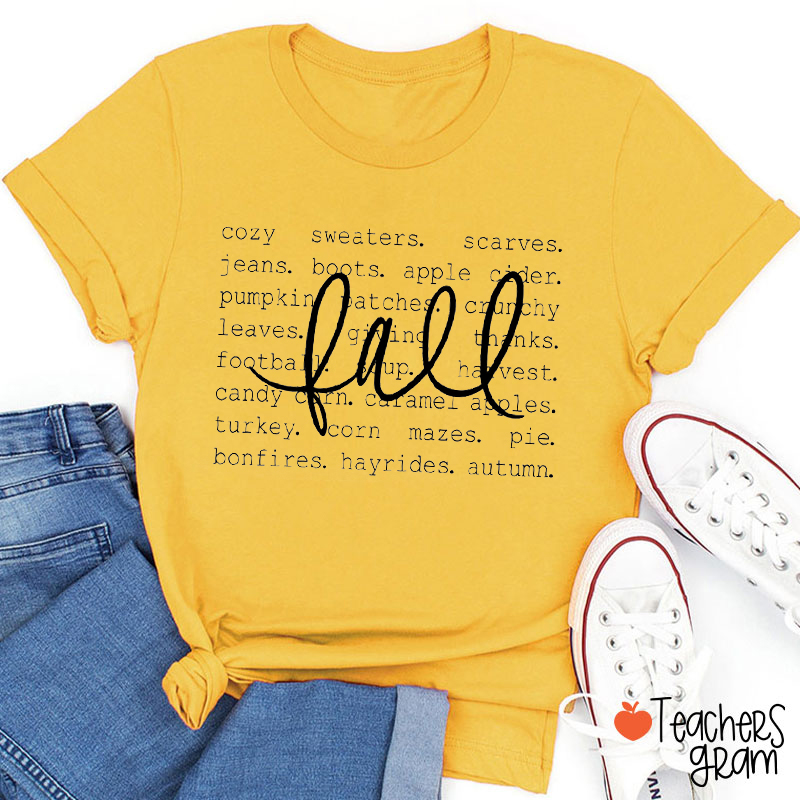 Fall Definition Teacher T-Shirt