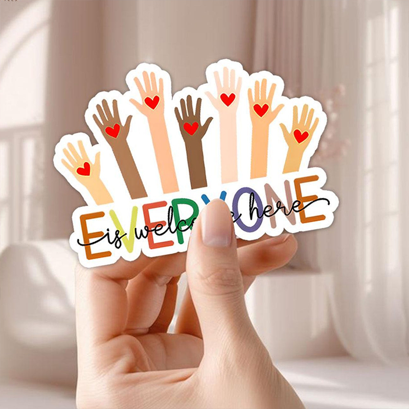 Everyone Is Welcome Here Teacher Stickers
