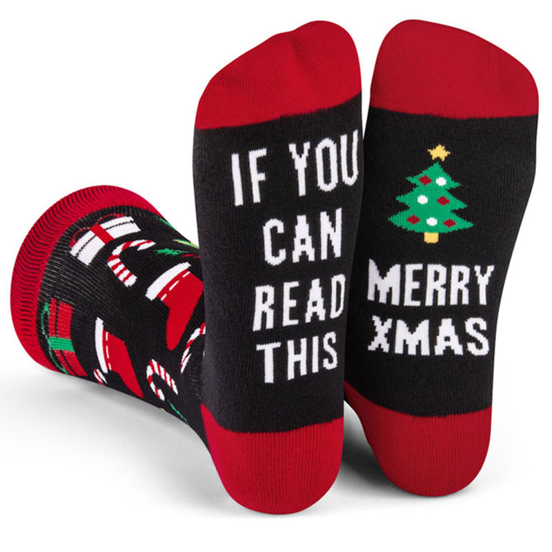 If You Can Read This Merry Xmas Teacher Socks