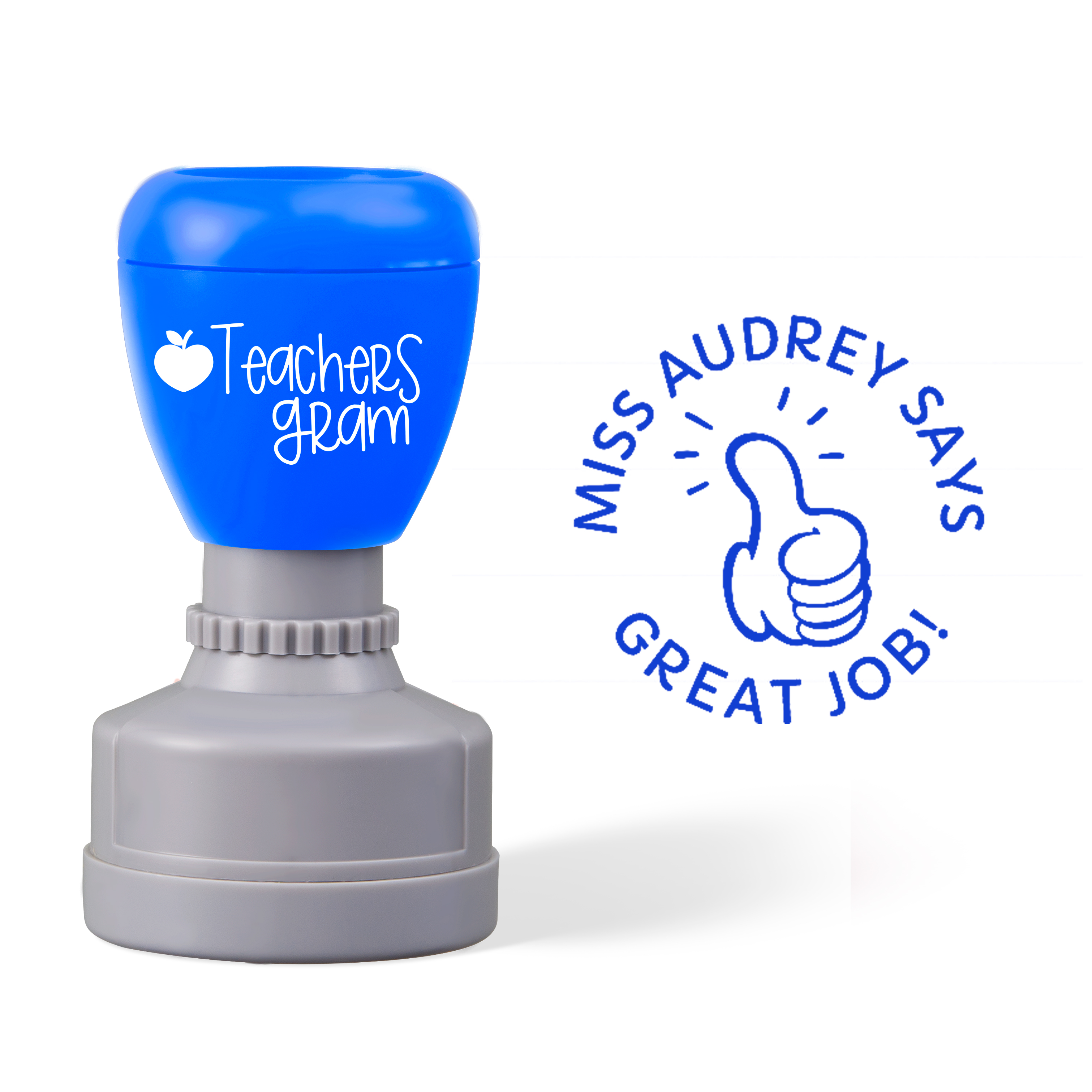 Personalized Name Great Job Thumbs Up Teacher Stamp