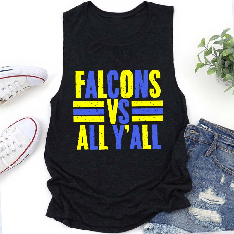 Personalized Mascot All Y'all School Spirit Teacher Tank Top