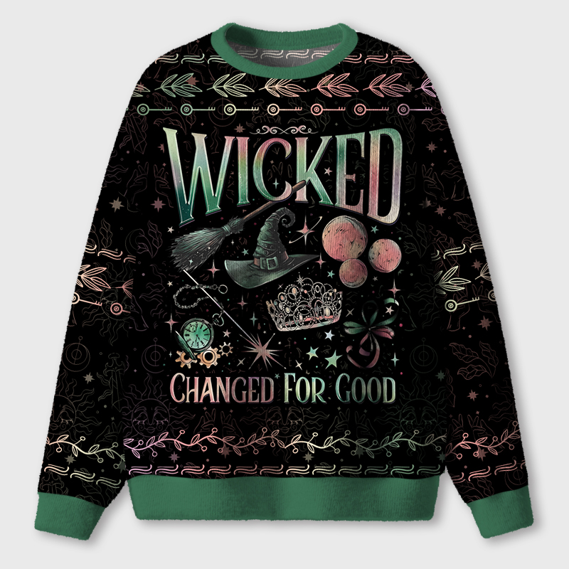 Changed For Good Teacher Ugly Fluffy Christmas Sweater