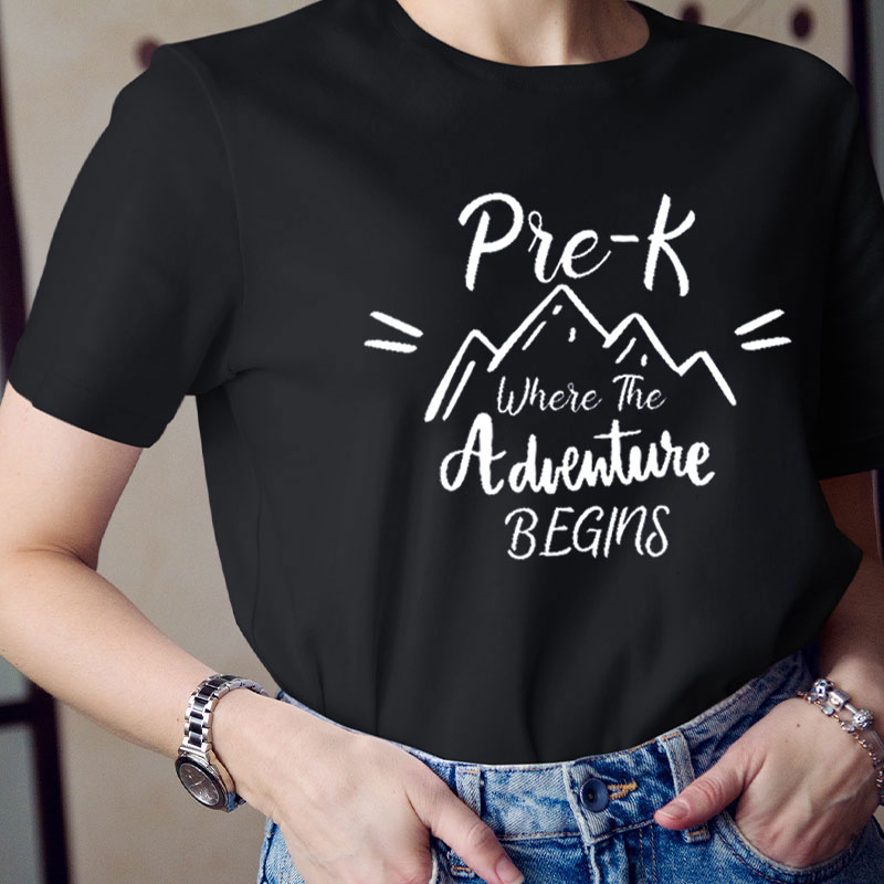 Personalized Where The Adventure Begins Teacher T-Shirt