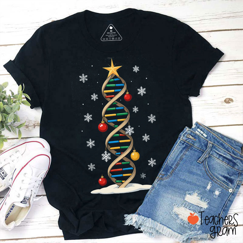DNA Christmas Teacher T-Shirt