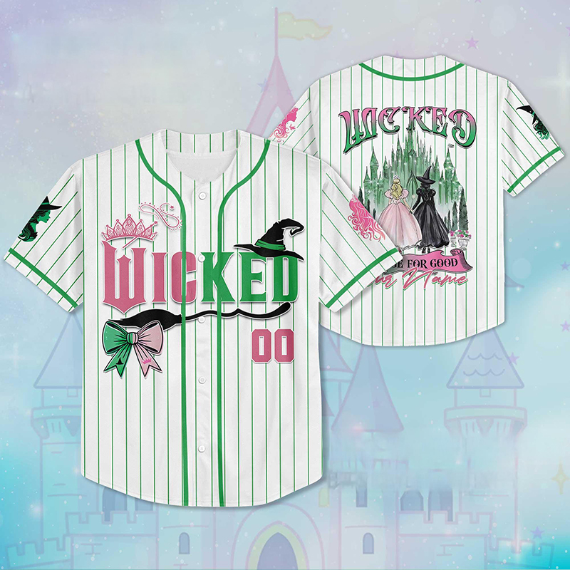 Personalized Name And Number Wicked The Musical Wizard Movie Teacher Baseball Jersey