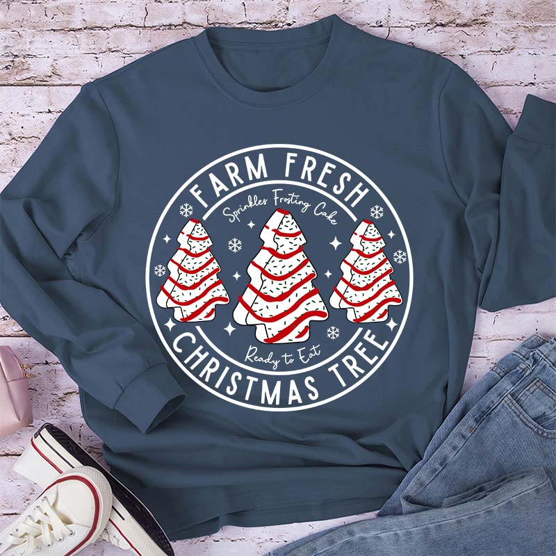 Farm Fresh Christmas Tree Teacher Long Sleeve T-Shirt